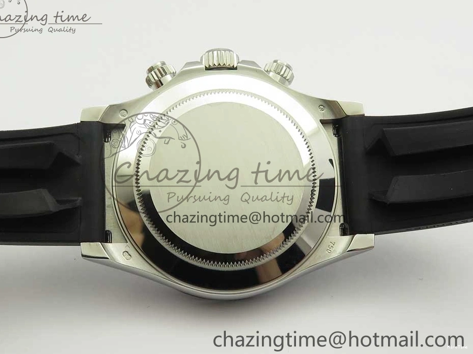 MiroTime 0119 Daytona 116519 Noob 1:1 Best Edition 904L SS Case Blue Dial on Black Rubber Strap SA4130 (Free Extra Strap) Compact 3290